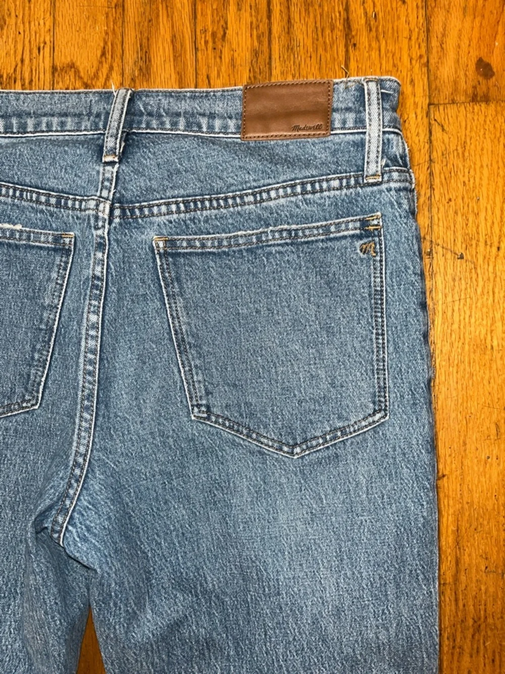 Madewell Tomboy Straight Blue Denim Jeans Size 28 - Picture 10 of 11